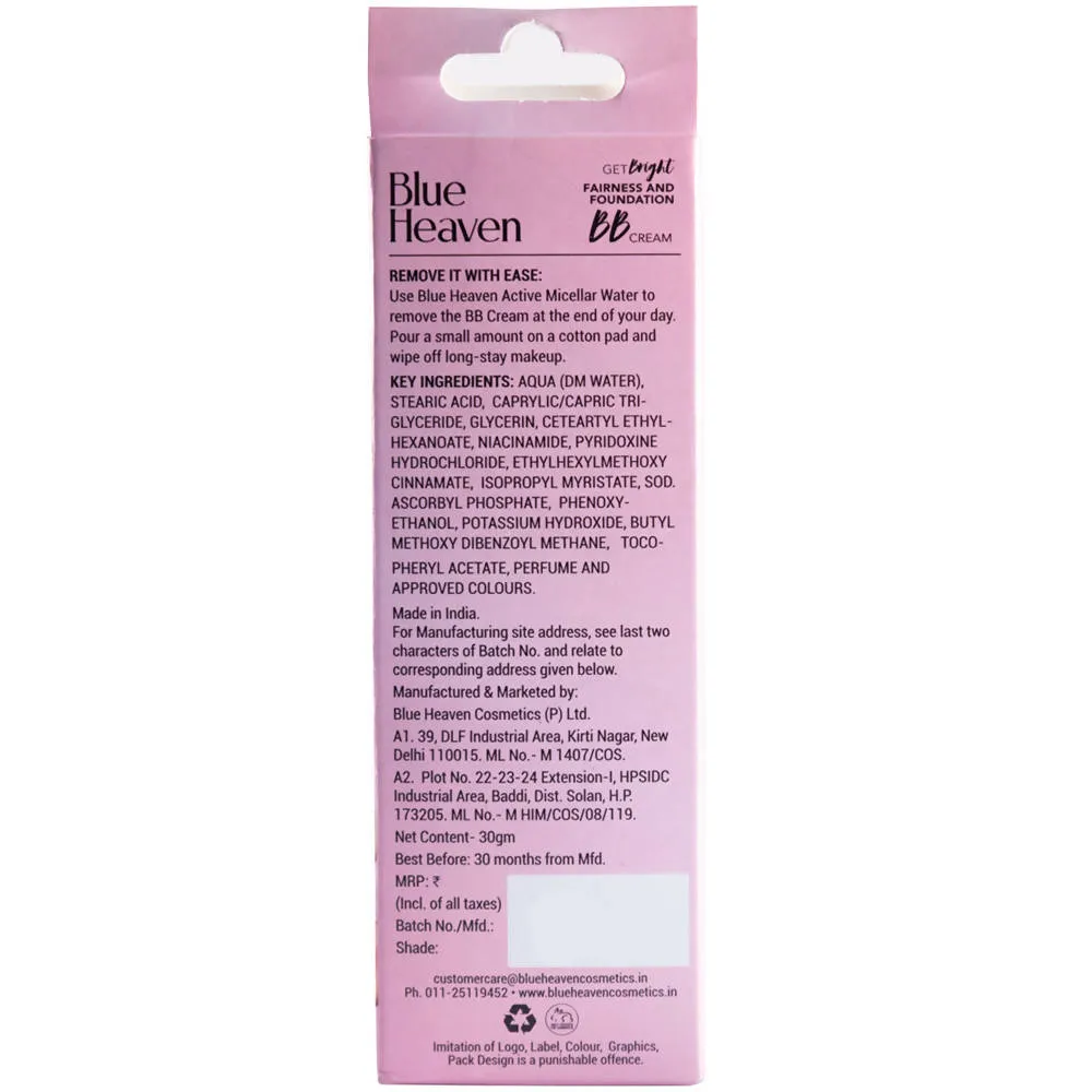 Blue Heaven BB Cream Caramel SPF 15 PA   