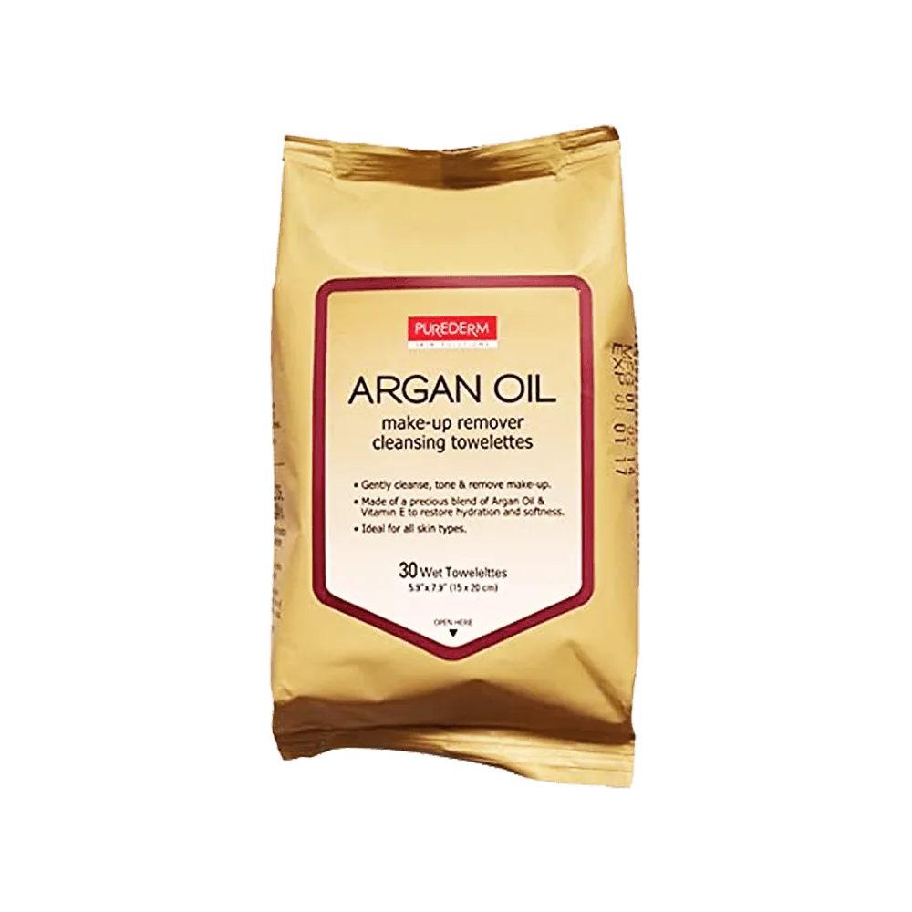 Purederm Argan Oil Make-Up Remover Cleansing Towelettes-  ADS630
